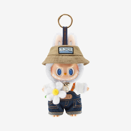 POP MART Labubu Fall in Wild Series Plush Doll – 17cm Vinyl Pendant Keychain with Denim Outfit | Cute Backpack Decoration for Collectors & Gifts, 100% Genuine