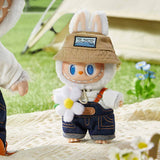 POP MART Labubu Fall in Wild Series Plush Doll – 17cm Vinyl Pendant Keychain with Denim Outfit | Cute Backpack Decoration for Collectors & Gifts, 100% Genuine