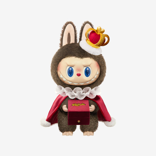 POP MART Labubu Let’s Checkmate King Doll – 14.57" Vinyl Plush Figure with Crown, Cloak & Ring Box for Collectors & Gift Display, 100% Genuine