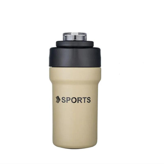 680ml/500ml Portable Stainless Steel 304 Coffee Mug – Car Vacuum Flask with Straw & Folding Handle | Thermal Sports Bottle Tumbler