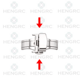 Stainless Steel Deployment Clasp Watchbands – Available in 16mm, 18mm, 20mm, 22mm, and 24mm | Silver, Rose Gold, and Black Buckles for Men and Women