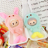 Labubu Doll To-Go Bag & Bedding Set – 17cm Plush Doll Accessories with Crossbody Carry Bags & Sleeping Bed for DIY Travel Play