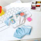 Labubu Doll Student Maid Dress Set – 17cm Plush Outfit with Uniform-Style Dress and Hairpin Accessories for Cute Collector Styling