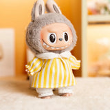 Labubu Idol Doll Shirt & Shorts Set – 17cm Plush Doll Clothes Two-Piece Outfit for DIY Styling, Play, and Gift Accessories