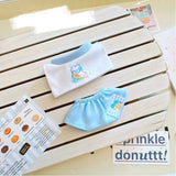 Labubu Doll Student Maid Dress Set – 17cm Plush Outfit with Uniform-Style Dress and Hairpin Accessories for Cute Collector Styling