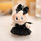 Labubu Idol Dolls Dark Devil Sling Dress – Cute Mini Plush Doll Clothes for Xmas & Party Outfit Collection Accessories