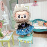 Adorable Doll Clothes Set for 17cm Labubu – Plush Outfit, Suit, Jumpsuit & Dress Accessories