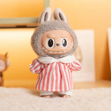 Labubu Idol Doll Shirt & Shorts Set – 17cm Plush Doll Clothes Two-Piece Outfit for DIY Styling, Play, and Gift Accessories