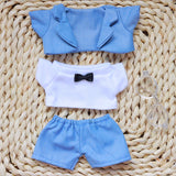 Labubu Idol Doll Bow Tie Men’s Suit – 17cm Mini Plush Doll Outfit with Glasses for Birthday & Display Accessories