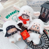 Mini Plush Doll's Animal Clothes Outfit Accessories Cute Capybara Elephant Duck Hoodie 17cm Labubu 10cm Idol Dolls DIY Clothing