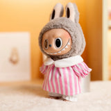 Labubu Idol Doll Shirt & Shorts Set – 17cm Plush Doll Clothes Two-Piece Outfit for DIY Styling, Play, and Gift Accessories