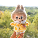 Labubu V1 Doll Wedding Dress Outfit – 17cm Vinyl Pendant Clothes Set with Elegant Uniform-Style Gown Accessories for Girls