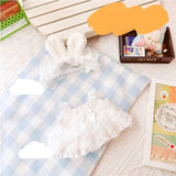 Labubu Doll Student Maid Dress Set – 17cm Plush Outfit with Uniform-Style Dress and Hairpin Accessories for Cute Collector Styling