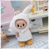 Mini Plush Doll's Animal Clothes Outfit Accessories Cute Capybara Elephant Duck Hoodie 17cm Labubu 10cm Idol Dolls DIY Clothing