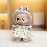 Labubu Doll Fruit Outfit Set – 17cm Plush Clothes with Cherry or Pineapple Print Three-Piece Set for Stylish Doll Dress-Up