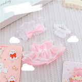 Labubu Doll Student Maid Dress Set – 17cm Plush Outfit with Uniform-Style Dress and Hairpin Accessories for Cute Collector Styling