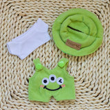 Labubu Doll Outfit Set – 17cm Cute White Shirt, Animal Overalls & Hat Dress-Up Clothes for Fashion Accessories Lovers