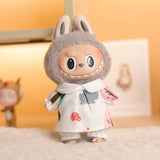 Labubu Idol Doll Shirt & Shorts Set – 17cm Plush Doll Clothes Two-Piece Outfit for DIY Styling, Play, and Gift Accessories