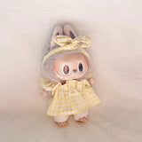 Labubu Doll Fruit Outfit Set – 17cm Plush Clothes with Cherry or Pineapple Print Three-Piece Set for Stylish Doll Dress-Up