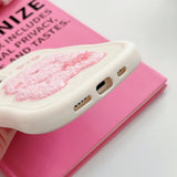 Adorable Plush Pig with Heart Satchel 3D Silicone Case for iPhone 11 to 15 Pro Max, Cartoon Style