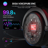 EKSA-E900 Wireless Headphones – 5.8GHz Gaming Headset with 15ms Low Latency, ENC Noise-Canceling Microphone | Compatible with PC, PS5, Xbox, and Switch