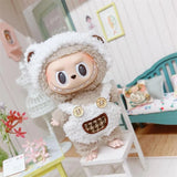 Adorable Doll Clothes Set for 17cm Labubu – Plush Outfit, Suit, Jumpsuit & Dress Accessories