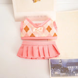 17cm Labubu Idol Dolls British Couple Sweater Outfit – Cute JK Skirt Suit Clothing Set for Mini Plush Doll Accessories & Styling Gifts