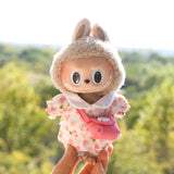 Labubu V1 Doll Wedding Dress Outfit – 17cm Vinyl Pendant Clothes Set with Elegant Uniform-Style Gown Accessories for Girls