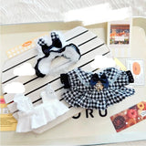 Labubu Doll Student Maid Dress Set – 17cm Plush Outfit with Uniform-Style Dress and Hairpin Accessories for Cute Collector Styling