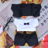 Labubu Idol Doll Bow Tie Men’s Suit – 17cm Mini Plush Doll Outfit with Glasses for Birthday & Display Accessories