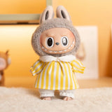Labubu Idol Doll Shirt & Shorts Set – 17cm Plush Doll Clothes Two-Piece Outfit for DIY Styling, Play, and Gift Accessories