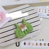 Turtle Shell Hooded Outfit Set for 17cm Labubu Dolls – Overalls, Hat & Shirt Plush Accessories for Vinyl Fans