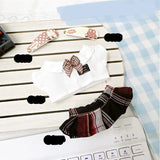 Labubu Doll Student Maid Dress Set – 17cm Plush Outfit with Uniform-Style Dress and Hairpin Accessories for Cute Collector Styling