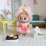 Adorable Doll Clothes Set for 17cm Labubu – Plush Outfit, Suit, Jumpsuit & Dress Accessories
