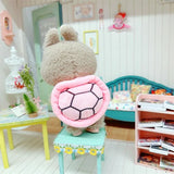 Turtle Shell Hooded Outfit Set for 17cm Labubu Dolls – Overalls, Hat & Shirt Plush Accessories for Vinyl Fans