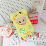 Labubu Doll To-Go Bag & Bedding Set – 17cm Plush Doll Accessories with Crossbody Carry Bags & Sleeping Bed for DIY Travel Play