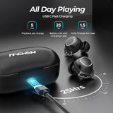Mpow M30 Enhanced Wireless Earbuds with Bluetooth 5.3, Powerful Bass, IPX7 Water Resistance, 25 Hours of Talk Time, 2023 Sports Edition TWS Headphones