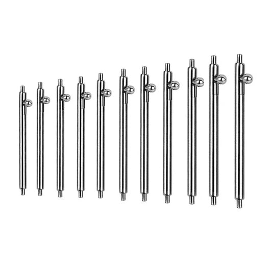 100pcs Stainless Steel Quick Release Spring Bars – Silver Watch Band Link Pins & Strap Repair Tool Accessories