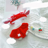 Labubu Doll Student Maid Dress Set – 17cm Plush Outfit with Uniform-Style Dress and Hairpin Accessories for Cute Collector Styling