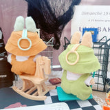 Labubu I & II Doll Animal Overalls Set – 17cm Plush Outfit with White T-Shirt & Hat Doll Clothes Accessories for Cute Display