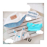 Labubu I & II Doll Animal Overalls Set – 17cm Plush Outfit with White T-Shirt & Hat Doll Clothes Accessories for Cute Display