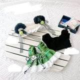 Labubu Doll Student Maid Dress Set – 17cm Plush Outfit with Uniform-Style Dress and Hairpin Accessories for Cute Collector Styling