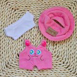 Labubu Doll Outfit Set – 17cm Cute White Shirt, Animal Overalls & Hat Dress-Up Clothes for Fashion Accessories Lovers