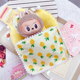 Labubu Doll To-Go Bag & Bedding Set – 17cm Plush Doll Accessories with Crossbody Carry Bags & Sleeping Bed for DIY Travel Play