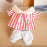 Labubu Idol Doll Shirt & Shorts Set – 17cm Plush Doll Clothes Two-Piece Outfit for DIY Styling, Play, and Gift Accessories