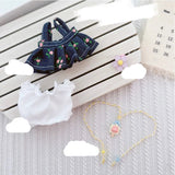 Labubu Doll Student Maid Dress Set – 17cm Plush Outfit with Uniform-Style Dress and Hairpin Accessories for Cute Collector Styling