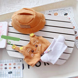 Labubu I & II Doll Animal Overalls Set – 17cm Plush Outfit with White T-Shirt & Hat Doll Clothes Accessories for Cute Display