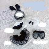 Labubu Doll Student Maid Dress Set – 17cm Plush Outfit with Uniform-Style Dress and Hairpin Accessories for Cute Collector Styling