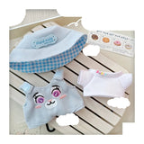 Labubu I & II Doll Animal Overalls Set – 17cm Plush Outfit with White T-Shirt & Hat Doll Clothes Accessories for Cute Display