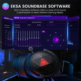 EKSA-E900 Wireless Headphones – 5.8GHz Gaming Headset with 15ms Low Latency, ENC Noise-Canceling Microphone | Compatible with PC, PS5, Xbox, and Switch